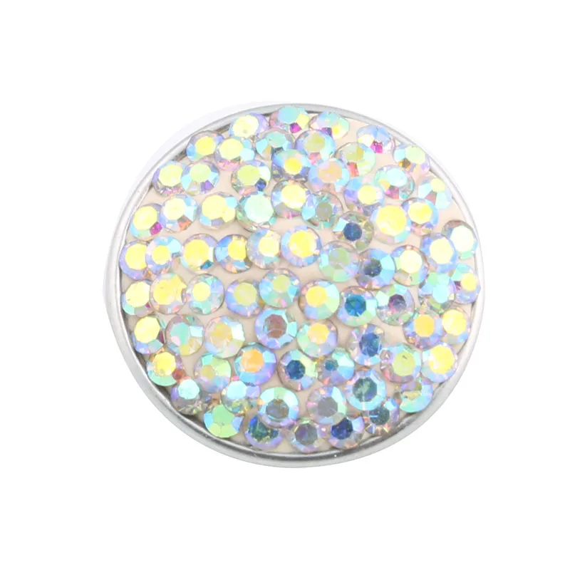 2 шт./лот DIY 20 мм оснастки пуговицы украшения аксессуары глины горный хрусталь инкрустация светло-голубой Кристал Кнопка xinnver кнопки Браслеты ZC001 - Окраска металла: 1