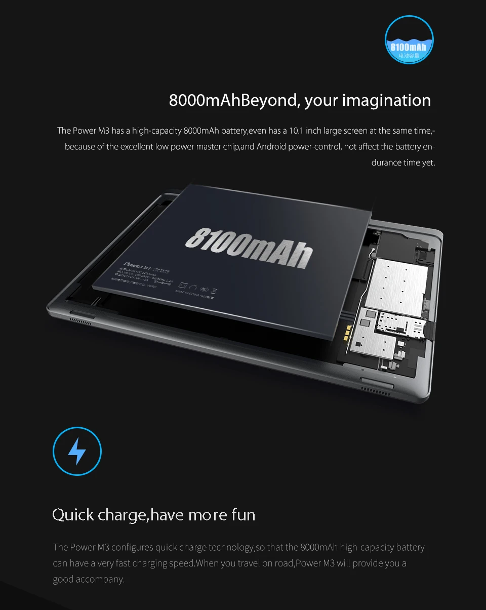 AlldoCUBE Мощность M3 4 г/T1001 телефона Tablet PC 8000 мАч Quick Charge 10,1 дюймов 1920*1200 ips планшеты Android 7,0 Octa Core 2 ГБ/32 ГБ