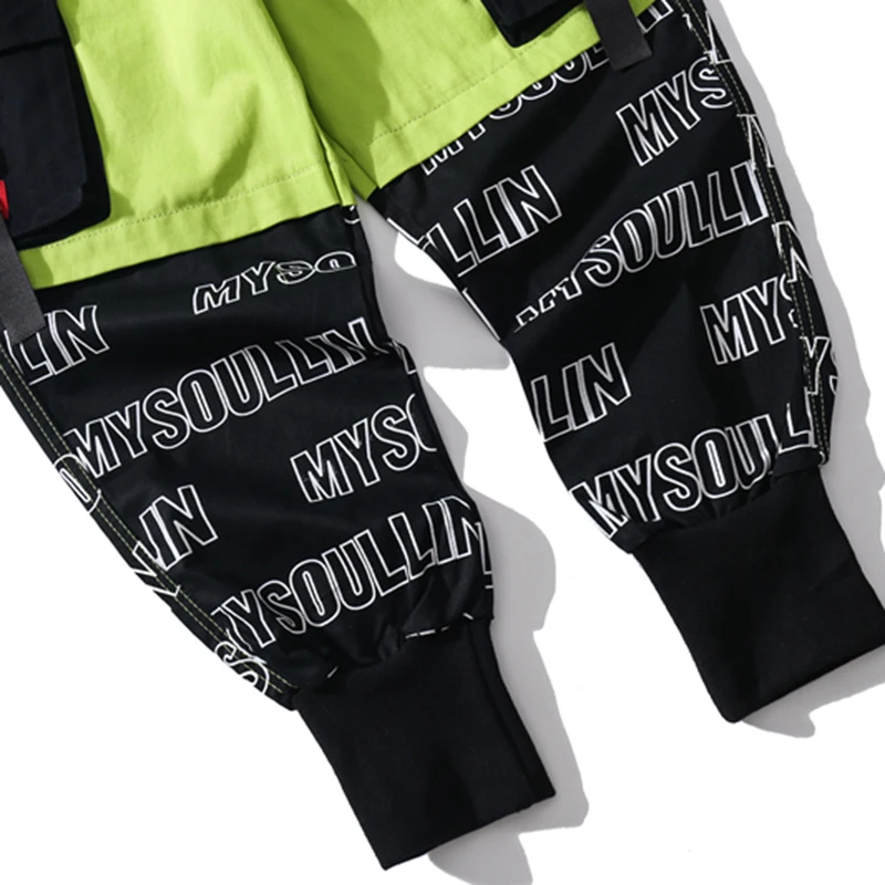 Цветные Лоскутные мужские бегуны хип хоп тренировочные брюки для скейтборда