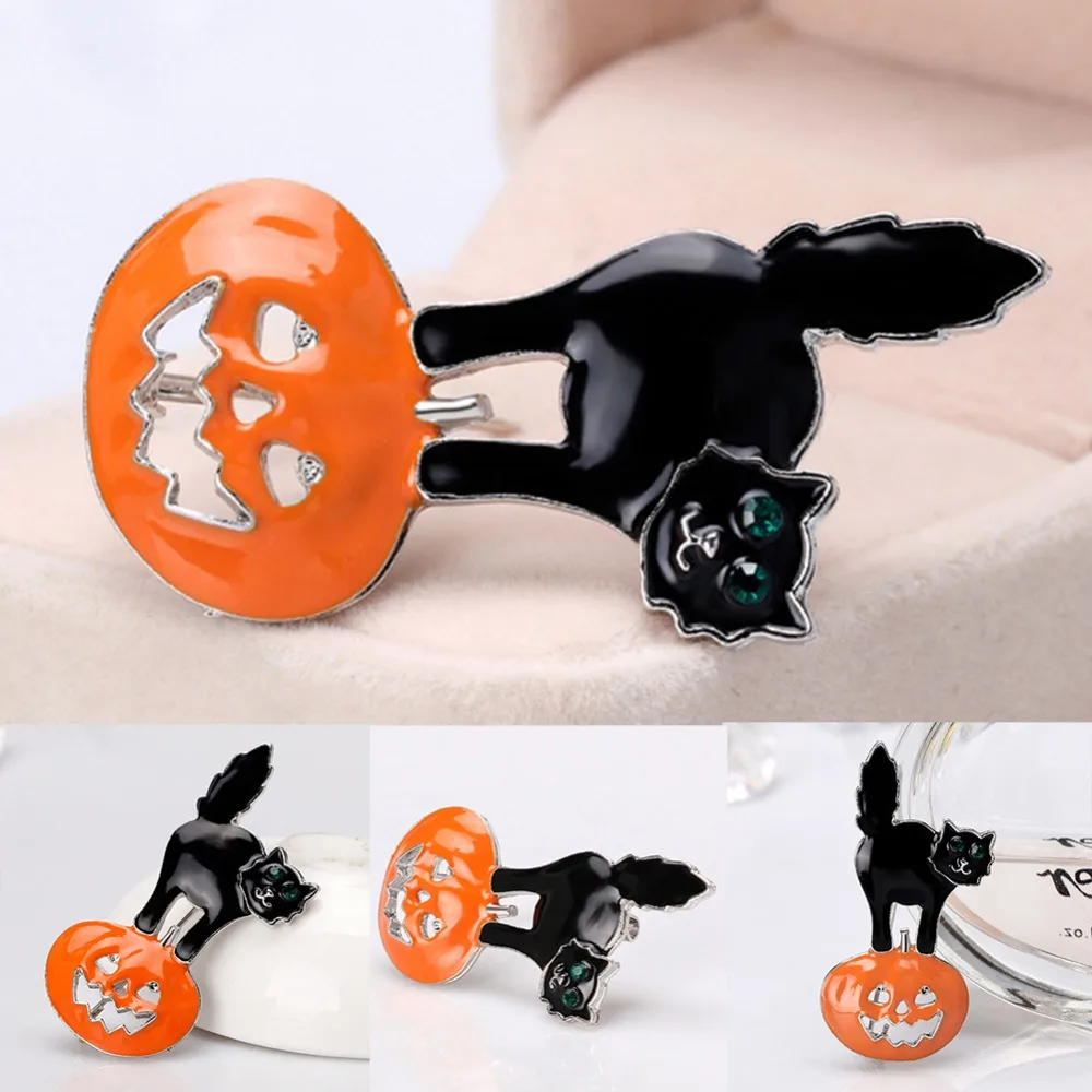 2018 Новинка модный стиль Хэллоуин Lucky Cat Брошь милые животные унисекс пальто с