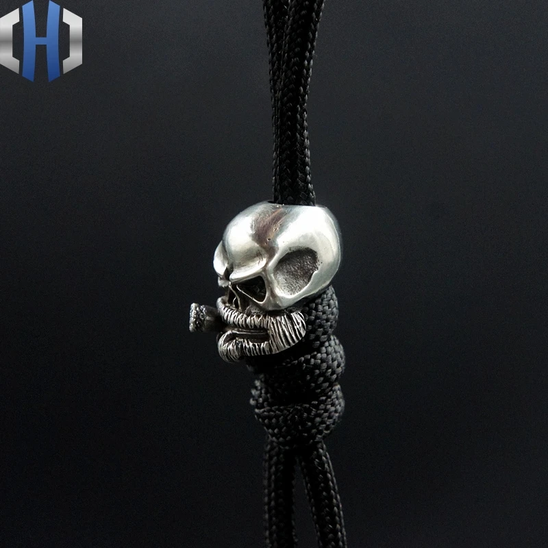 Сигары Череп фонарик Зонт EDC Cordon ручка ручной работы DIY Подвески|Уличные