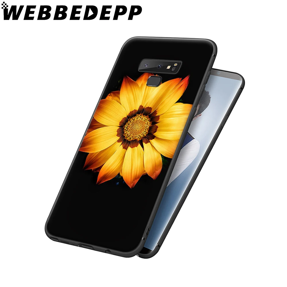 WEBBEDEPP желтый мягкий чехол из ТПУ с подсолнухом для Samsung Galaxy Note8 9 A10 A20 A40 A50 A60 A70 M10 M20