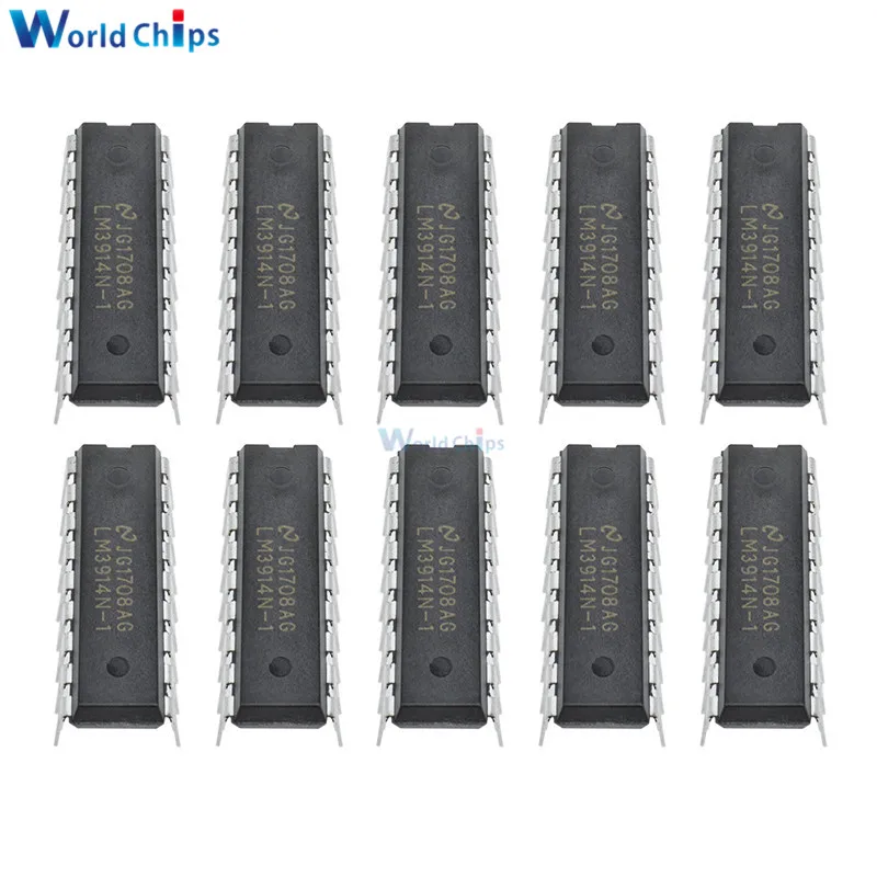 10 шт./лот LM3914N 1 LM3914 DIP 18 светодиодное освещение драйверы точка/бар дисплей новый