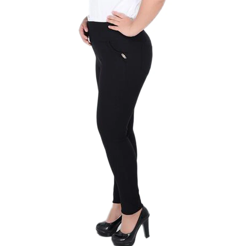 Pantalon, большие женские штаны размера плюс 6XL, эластичные штаны с высокой талией, женские длинные штаны, ретро брюки, обтягивающие брюки-карандаш F69