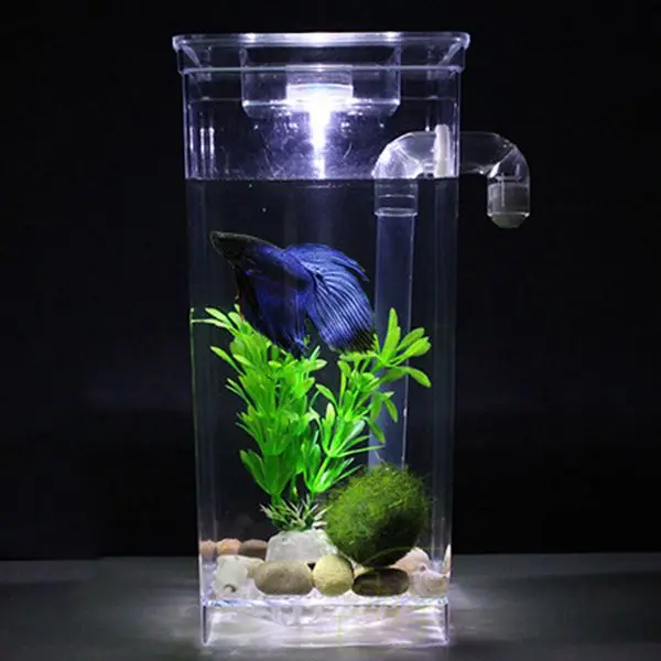 Мини-аквариум HOT-LED для рыбок с самоочисткой, удобный для стола в офисе и дома, декорирование и аксессуары для домашних животных.