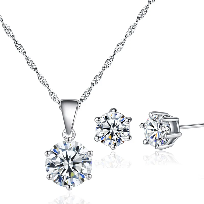 Серьги гвоздики с подвеской и цепочкой 6 мм 8 мм|jewelry sets for children|jewelry setskids jewelry |