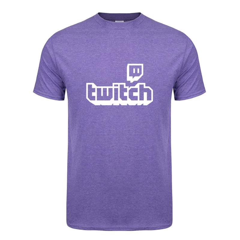 Antique Purple Twitch футболки топы для мужчин короткий рукав хлопок o-образным вырезом игры Twitch футболки мужские футболки DS-050 - Цвет: Antique Purple
