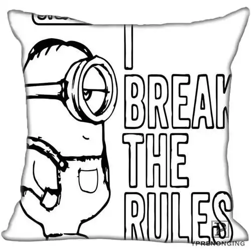 Pillowcase Для наращивания с лучшими продажами и изображением миньонов из мультфильма «Гадкий я»(1) Подушка Чехол Спальня дома квадратная Наволочка на молнии(с одной стороны)#190404-01-195 - Цвет: Pillowcase