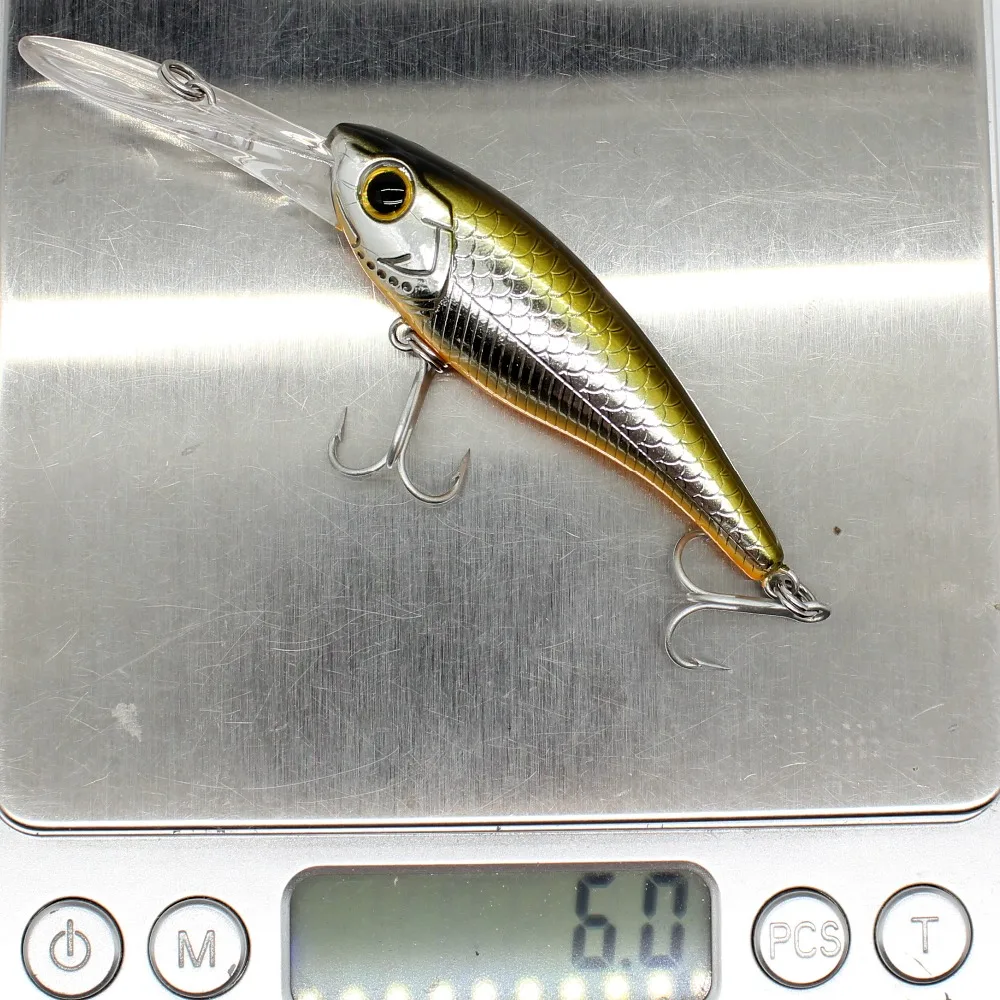 AOCLU 6 шт./лот воблеры супер качество цветов 60 мм Жесткая приманка Shad Crankbait