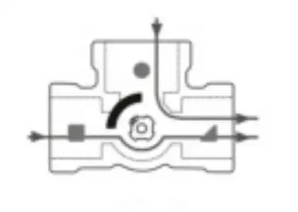 GOGO PN20 латунный клапан 3 способ смешивания потока шаровой клапан для системы HVAC DN15/DN20/DN25