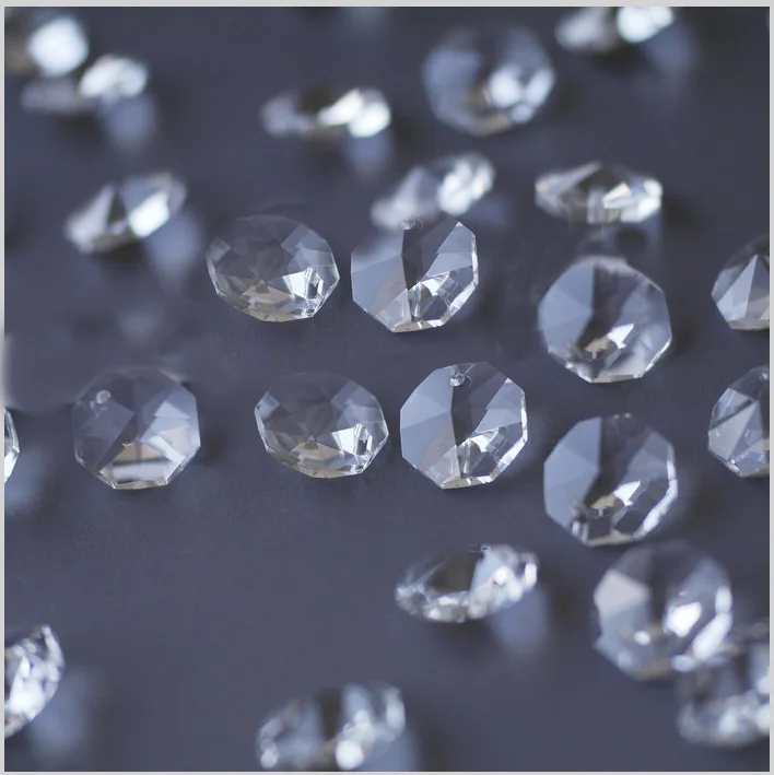 Высокое качество прозрачные Восьмиугольные бусины 2000 шт. в одном отверстии