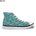 Кеды женские холщовые, высокие кроссовки с вулканизированной подошвой, ручная роспись, повседневная обувь на плоской подошве