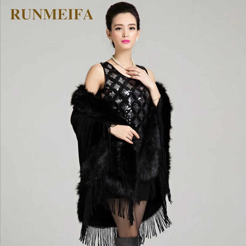 RUNMEIFA женские кейпы и пончо осенне-зимний вязаный кардиган свитер кардиганы с