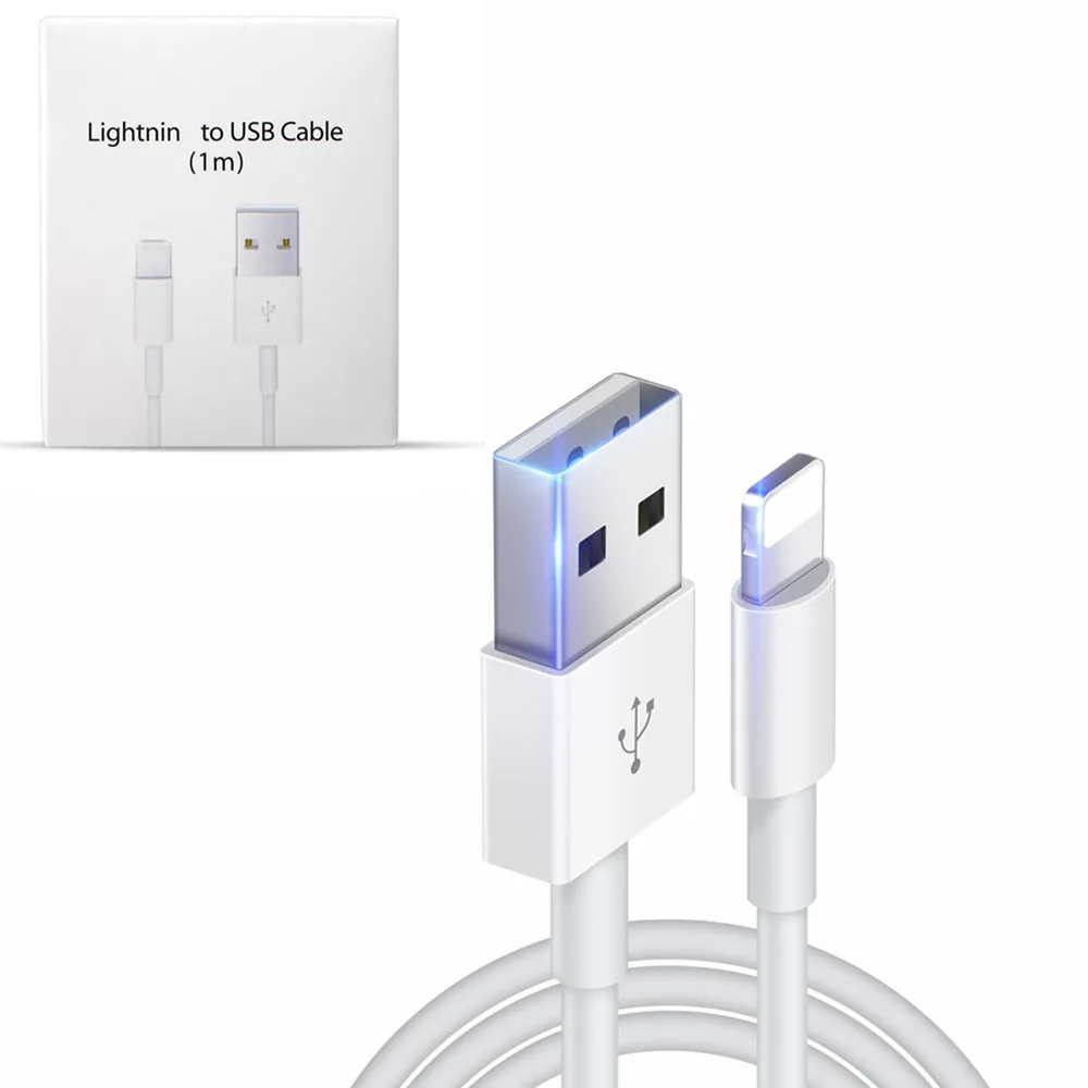 USB кабель для Lightning iPhone 5 5S 6 6S 7 8 Plus X XS Max XR SE провод для быстрой зарядки 1 м 2 м usb кабель для зарядки и синхронизации данных