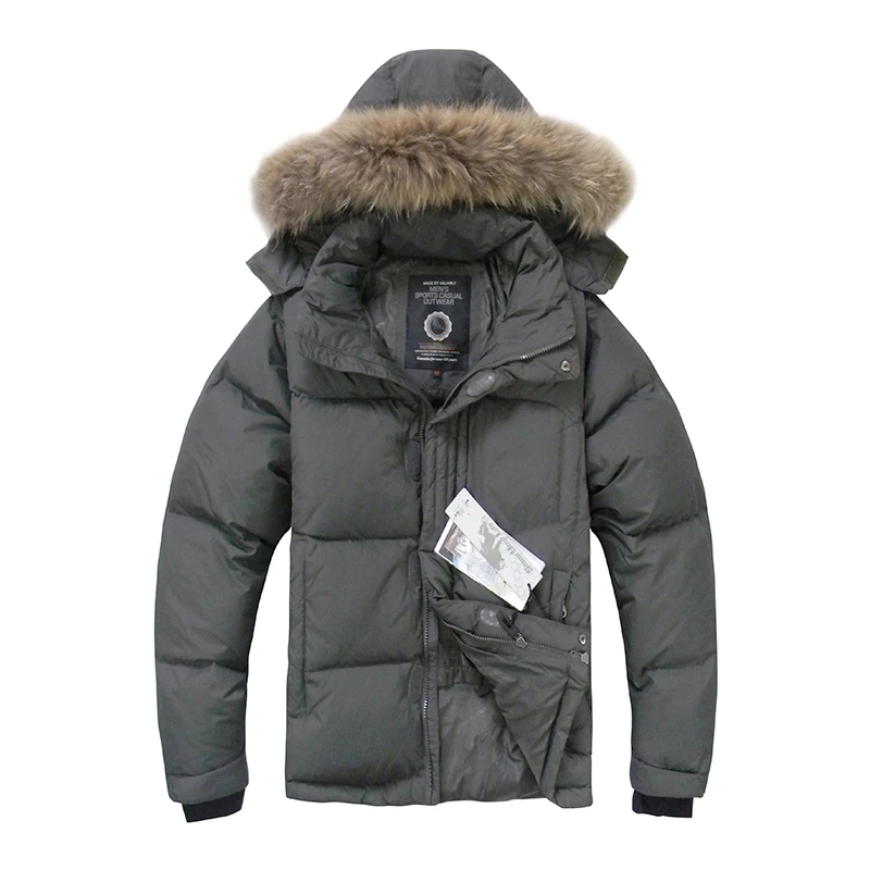 2022 Hot Sale Mens Duck Down Jacket Winter Down Coat Raccoon Fur Waterproof Hooded Down Jackets Mens Winter Jacket Free Shipping