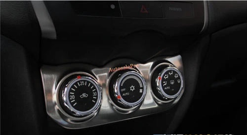 Стальная Матовая Внутренняя накладка кнопки кондиционера для Mitsubishi ASX RVR Outlander Sport