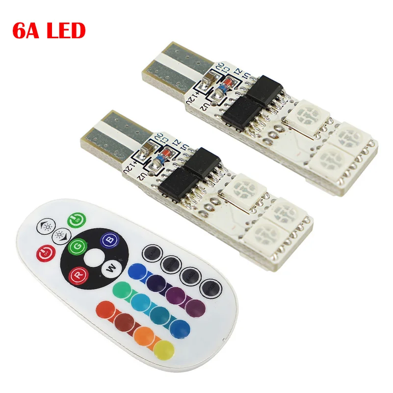 2x Canbus T10 W5W с объективом проектора RGB 194 168 светодиодный светильник для парковки