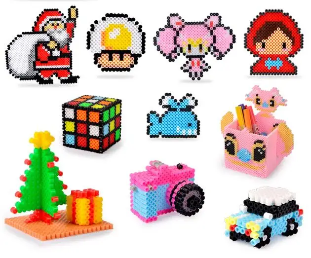 2,6 мм/5 мм Хама бусины Perler бисер Коробка Набор 24 цвета EVA предохранитель бусины для детей DIY Развивающие головоломки игрушки подарок для детей GYH