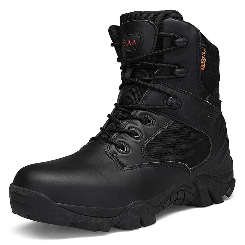 

Classic Genuine Leather Men Boots Tactical Camping Desert Boots Military Army Boots Breathable Snow Ankle Boots Botas Zapatos