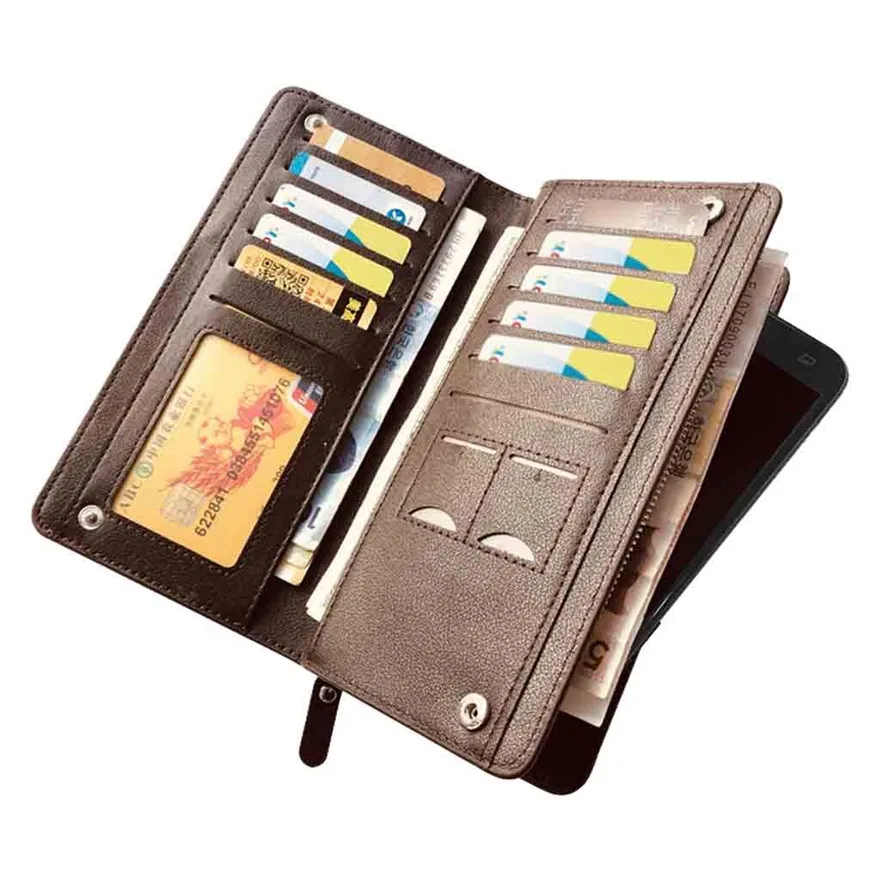 Кошелек для монет мужские кошельки длинный модный кожаный кошелек с карманом