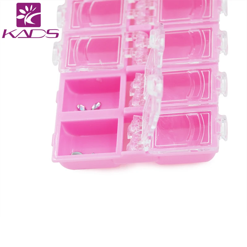 KADS Новый Розовый Пустой Пластиковый Футляр Для Хранения Стразами Nail Art Продукты