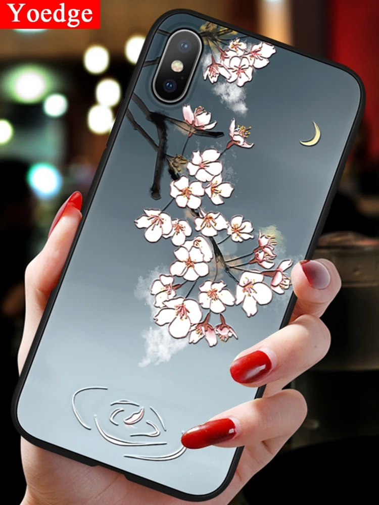 3D с тиснением и изображением ТПУ чехол для Xiaomi mi 9 SE Honor 8 Lite 9T A1 A2 A3 CC9 CC9e F1 для Red mi 7A 6A S2 Note 7 5A 5 6 iPad Pro Plus цветок матовый чехол