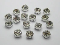 50 crystal glass rose montees 8mm sew on rhinestones beads