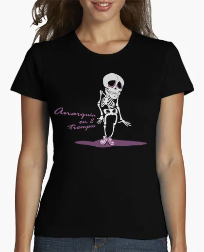 Марка одежды Продвижение девушка t shirt CALAVERA АНАРХИИ ЖЕНЩИН Короткий рукав Вязаный