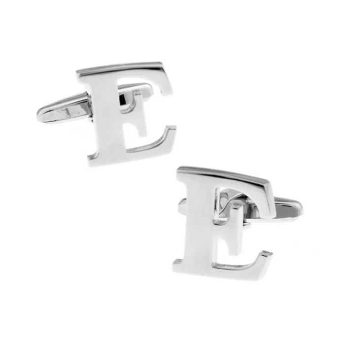 Продвижение Модные Запонки мужские буквы A-Z дизайнерские запонки серебристые