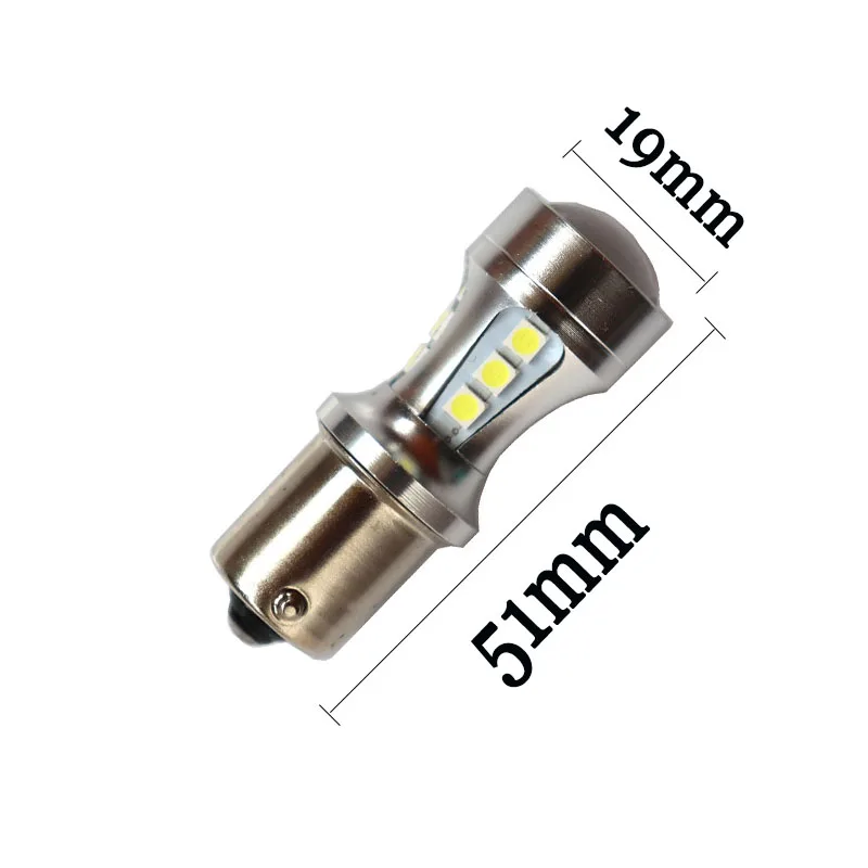 2 шт. автомобисветодиодный светодиодные лампы 1156 Ba15s P21w S25 18 SMD 3030 1157 BAY15D |