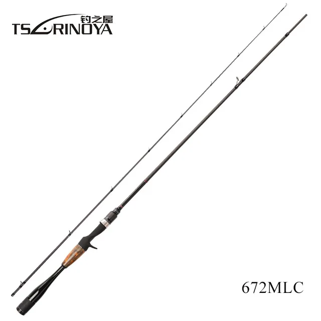Красный TSURINOYA 1,95 м 2,01 м спиннинг baitcasing Удочка L/ML мощная ручка из углеродного волокна FUJI направляющее кольцо и катушка сиденье Углеродные Удочки - Цвет: Красный