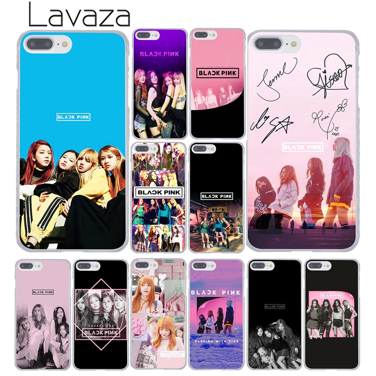 Lavaza черный розовый k-pop черный розовый kpop коллаж жесткий чехол для телефона чехол для iPhone XR X 11 Pro XS Max 8 7 6 6S 5 5S SE 4S 4 10