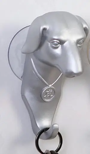 silver dog sucker Крючки для ключей органайзер для хранения декоративные крючки украшения для дома аксессуары настенный держатель для ключей вешалка для одежды органайзер вешалка присоска - Цвет: silver dog sucker