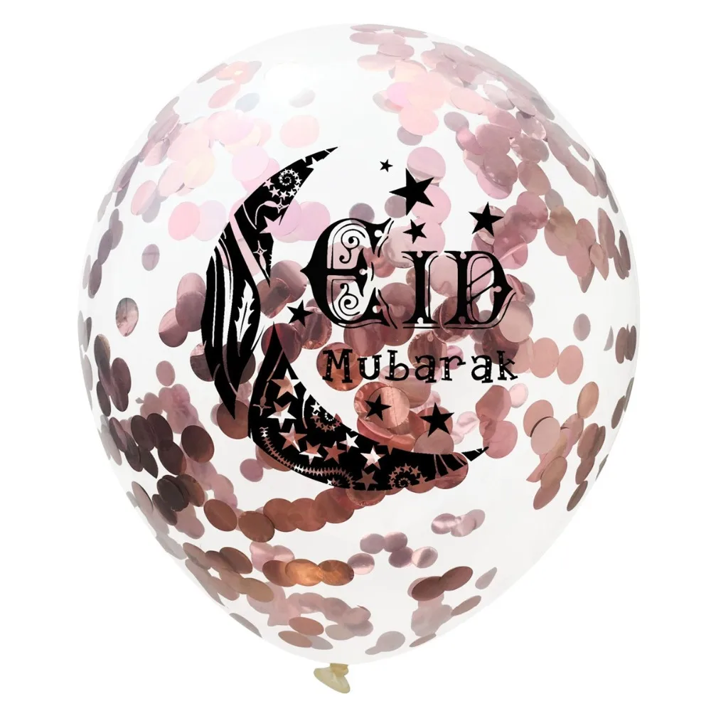 YORIWOO 10pcs Eid Mubarak Balloon Latex Confetti Ramadan Transparent Balloons Air Birthday Party Decorations | Дом и сад