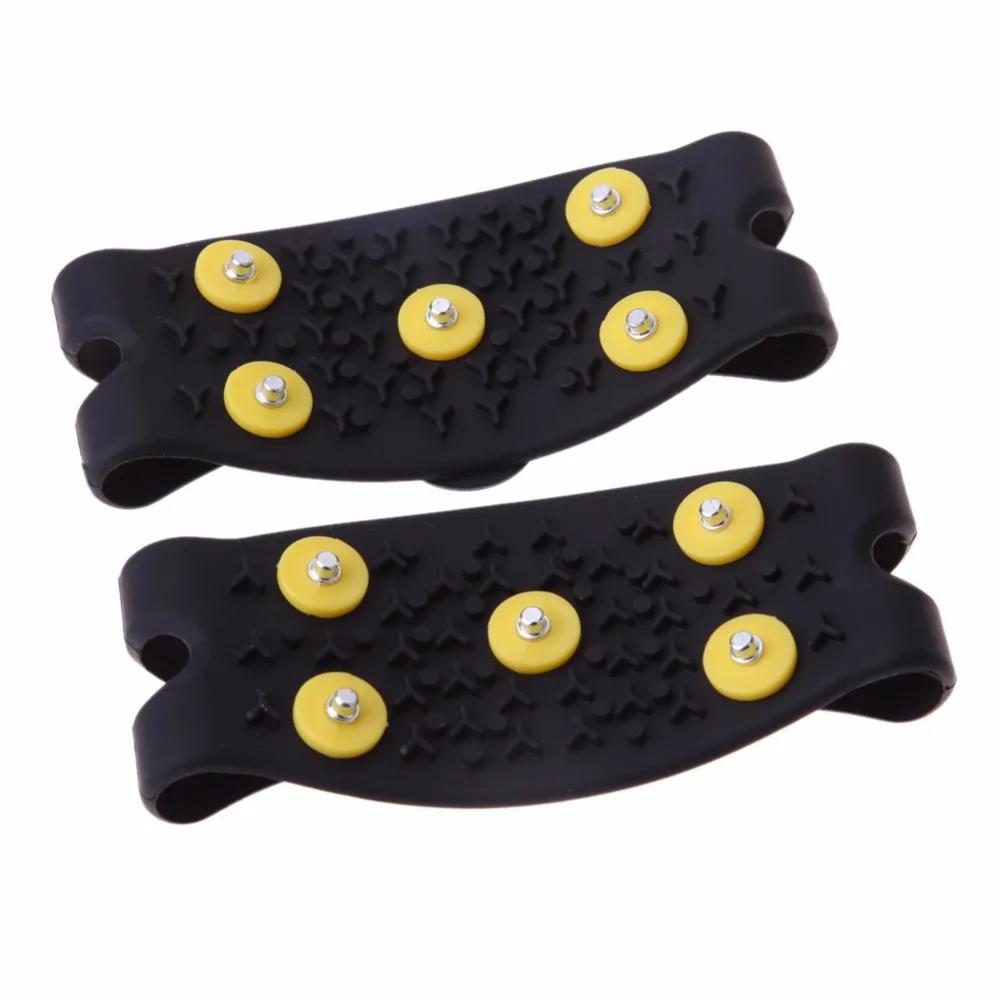 5 шипов Нескользящие зимние ледяные скобы мужские для снега нескользящая обувь