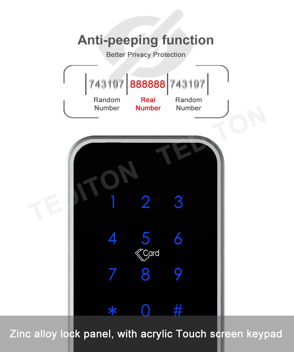 TTlock Bluetooth WiFi умный электронный дверной замок с клавиатурой умный дверной замок для дома Airbnb дом квартира с приложением пульт дистанционного управления