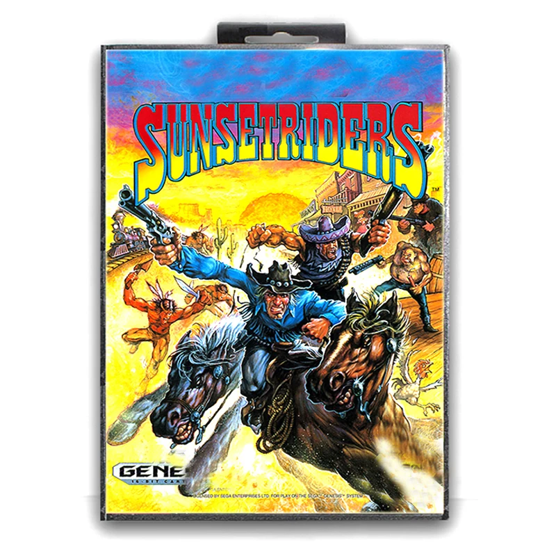 Видеокарта заката Riders с коробкой для 16 битной игры Sega MD карта Mega Drive видеоконсоли