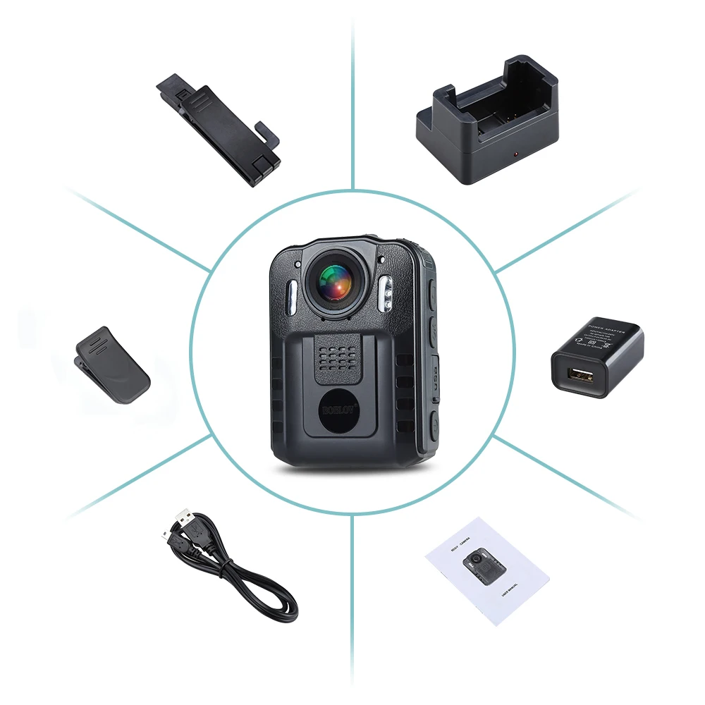 BOBLOV WN9 Новатэк 96650 HD 1296 P носимых тела Камера полиции 32 ГБ 21MP 170 градусов 2 дюймов