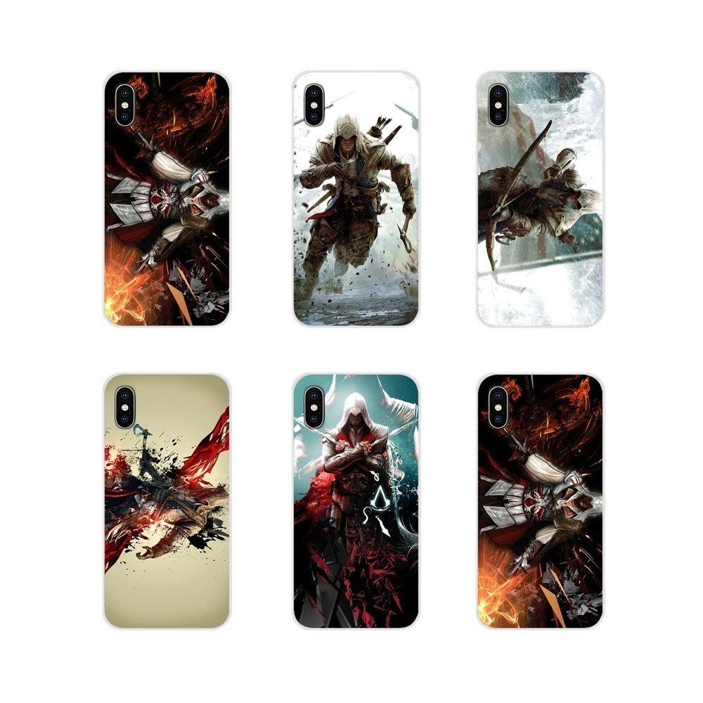 Мягкие прозрачные чехлы для Samsung Galaxy S4 S5 MINI S6 S7 edge S8 S9 S10 Plus Note 3 4 5 8 9 assasins creed cool