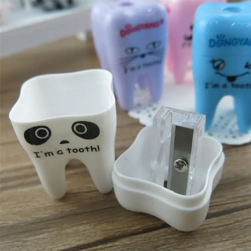 2 шт./Милая Яркая Цветная точилка для карандашей в форме зубов|sharpener pencil|pencil