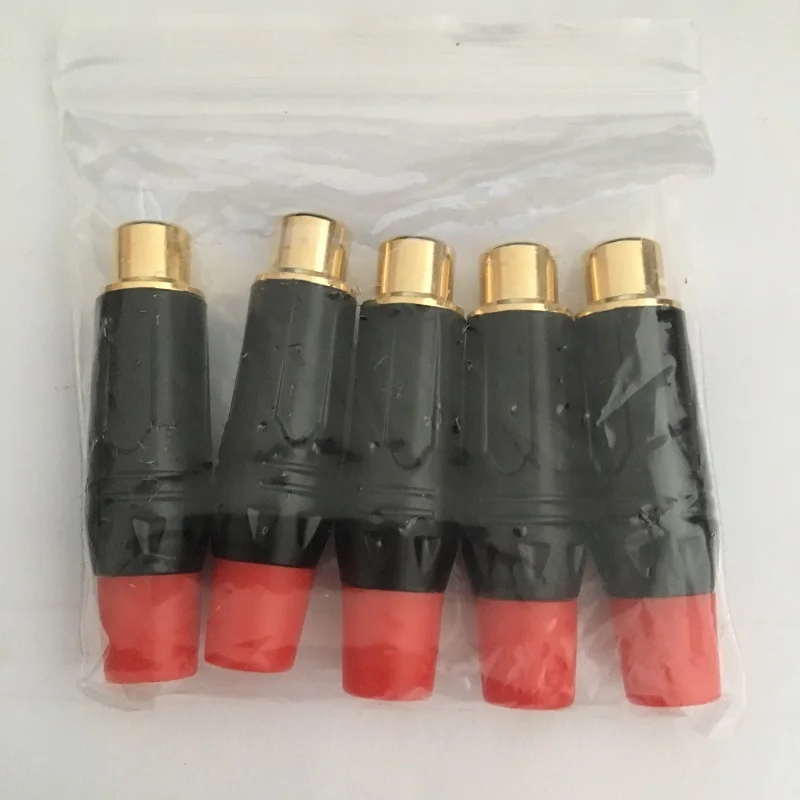 50PCS/lot Wholesale Good Quality Golden plated RCA Female Jack Connector Audio Speaker Plug | Обустройство дома