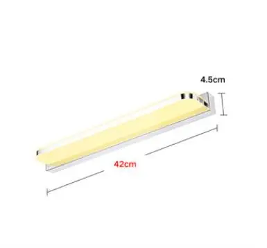 Warm light L42CM Светодиодный настенный светильник, зеркало для ванной, передние светильники 42 см 52 см 62 см 72 см, современные настенные бра, Современное Внутреннее освещение lw48452 - Цвет абажура: Warm light L42CM