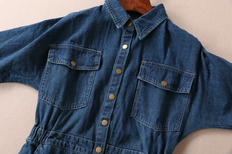 Женское джинсовое платье рубашка длинное винтажное средней длины с длинным