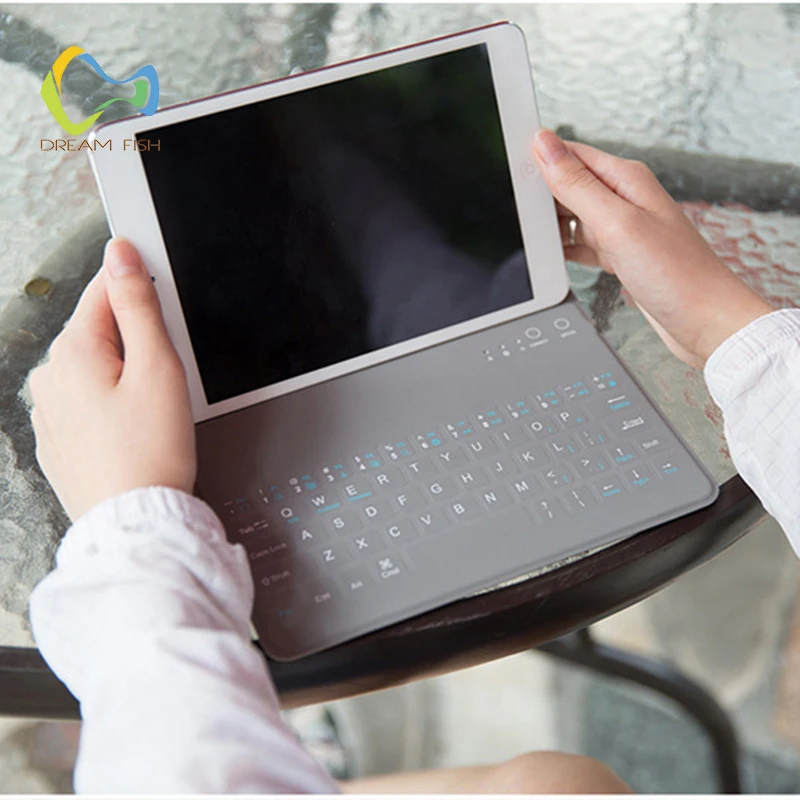 Dream Fish для iPad Pro 9,7 чехол ультра-тонкий беспроводной Bluetooth клавиатура Смарт-подставка чехол для Apple гаджет Estuches A1673 A1675