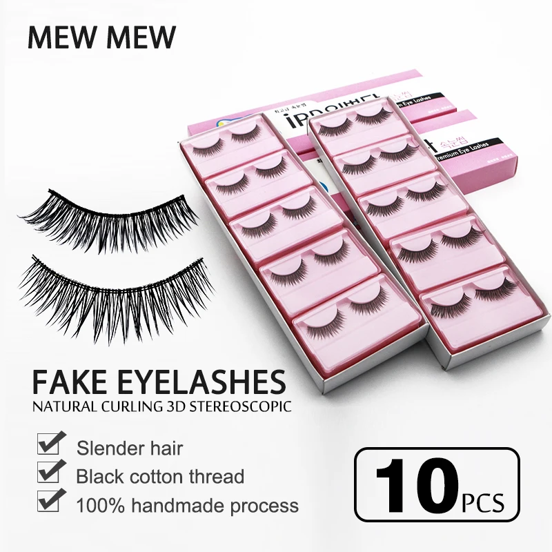 Костюм Mew 10 пар Cilios 3D норки накладные ресницы ручной работы многоразовые