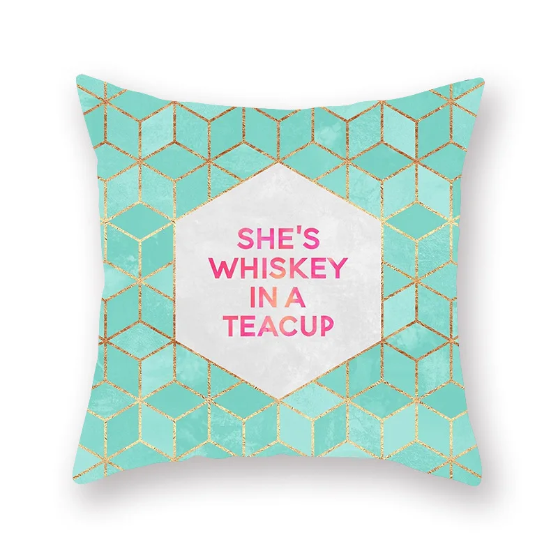 Наволочка для подушки с геометрическим рисунком домашний декор мягкая бархатная