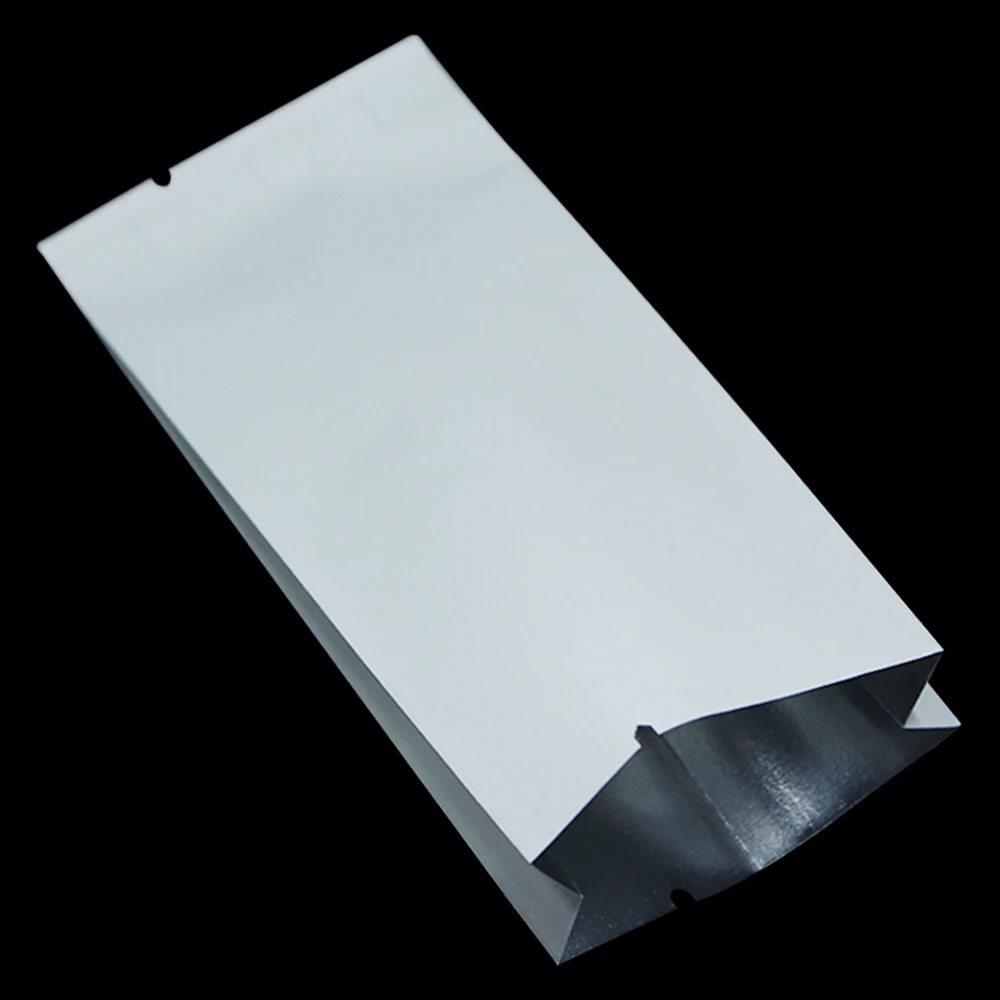 Фото 200 шт. белая крафт бумага алюминиевая фольга майларовый мешок открытая верхняя