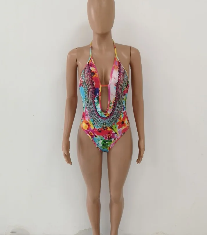 Европейский Стиль Цельный купальник с большим размером для прикрытия живота и