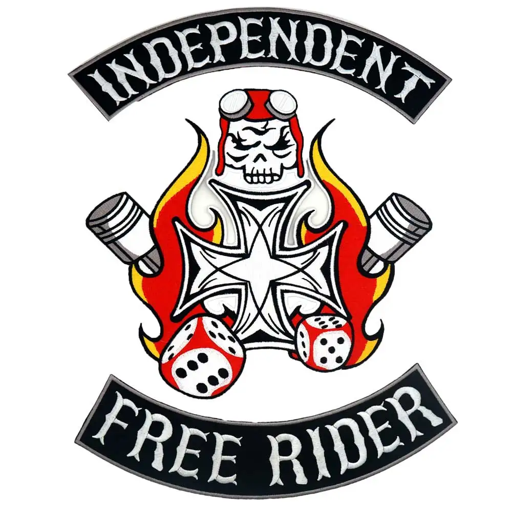 Независимый свободный RIDER бэк вышитая аппликация этикетка для шитья в стиле панк