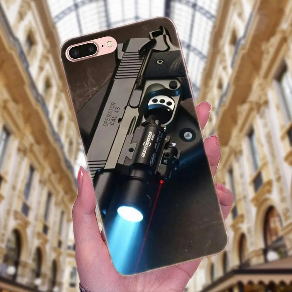 Красочный стиль Спрингфилд пистолет для Apple iPhone 4 4S 5 5C 5S SE 6 6S 7 8 Plus X XS Max XR |